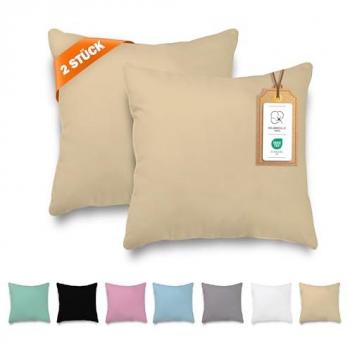Veluna Home Kissenbezüge 100% Baumwolle im 2er-Set Renforcé