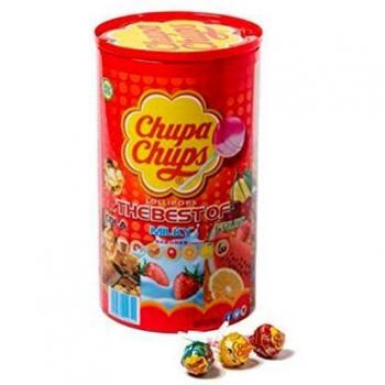 Chupa Chups Bote de Caramelos Surtidos 100 Unidades