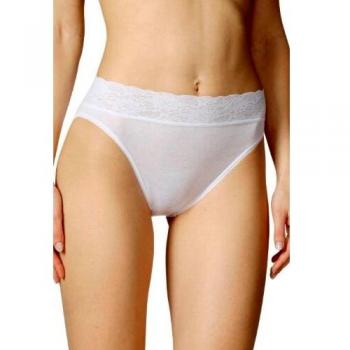 Ultra-Soft White Lace Hi-Cut Bikini – Calida Women’s