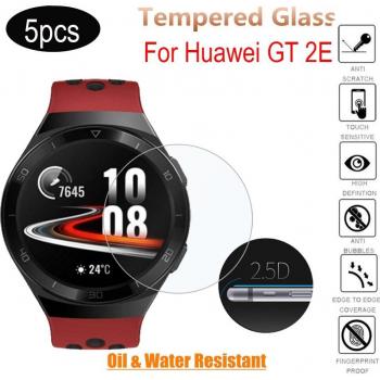 5pcs Anti-Explosion Tempered Glass Film for Huawei Watch GT GT2 (46mm) 2E