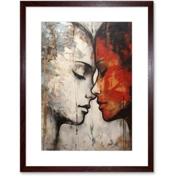 Bold Heartbeat: Women Loving Women Oil Canvas – 9x7, Framed