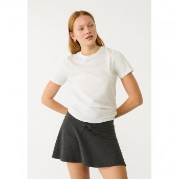 Stradivarius Everyday Tee – White, Medium, Regular Cut