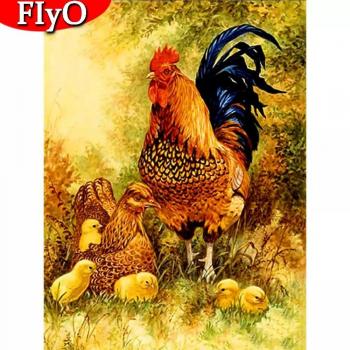 Decortion Full Square 5D Chicken Diamond