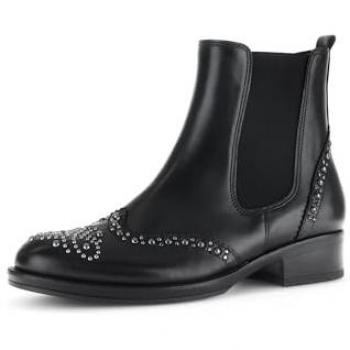 Gabor Damen Stiefelette Schwarz mit Blockabsatz Größe 37