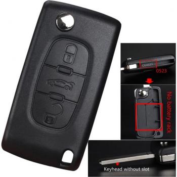 Coque de clé pliable pour Peugeot 307 308 407 408 et Citroën C4l C5