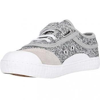 Silberner Kawasaki Glitter Kids Shoe – elastische Schnürung