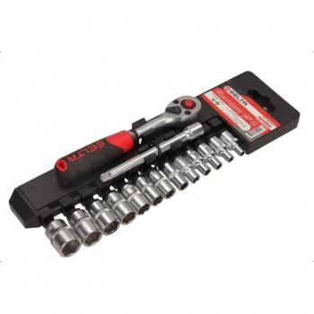 Jeu de douilles SELTA SE-2515MS Acier chrome-vanadium 1/4 15 pièces