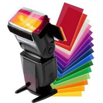 VHbw 12 Filtres de teinte – Kit compatible Yongnuo YN560/YN565EX/YN568