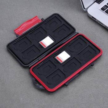 ALLOYSEED Anti-Shock Memory Card Case with 12 Slots for SD/Micro SD/TF Cards