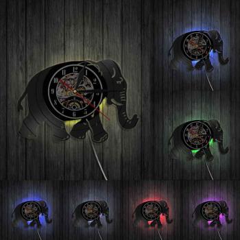 Reloj Pared Elefante Retro
