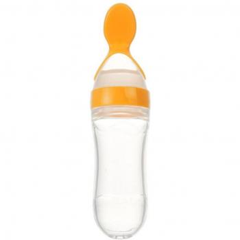 Cuillère d'alimentation avec bouteille de lait en silicone