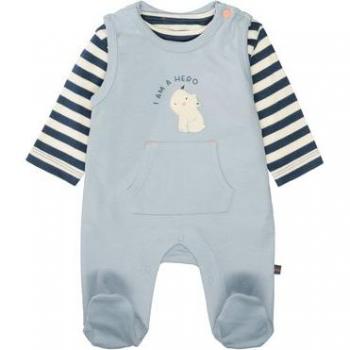 Mid Blue Staccato Babymode Set mit Strampler
