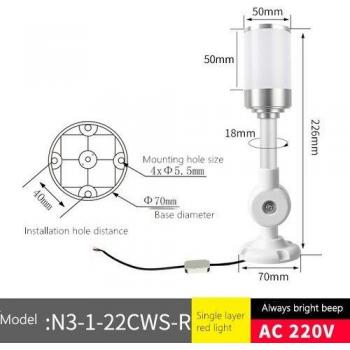 High Grand Foldable Rod LED Signal Tower Light 220V