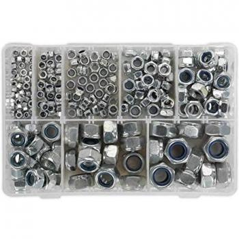 Sealey AB033LN Nylon Lock Nut Collection 255pc M4-M16 DIN 985