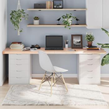 VidaXL Raw Oak Table Top 220x40x(2-6) cm Solid Wood