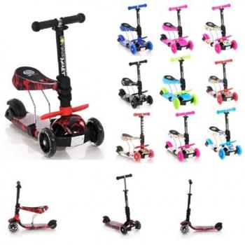 Lorelli Kinderroller mit verstellbaren Griffen und LED-Rädern