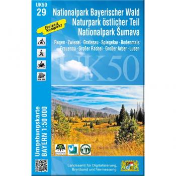 Nationalpark Bayerischer Wald Naturpark östlicher Teil Nationalpark Sumava 1:50 000 (UK50-29)