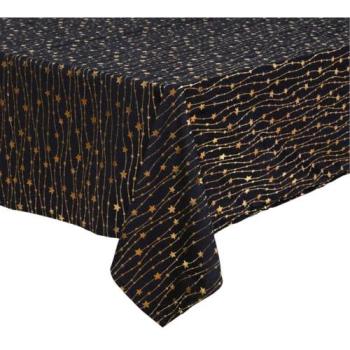 Nappe de Fête en Velours Noir 140 x 240 cm