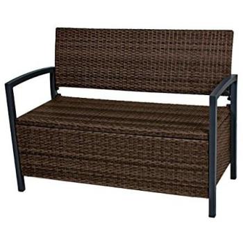 Garden Pleasure Gartenbank »Ferrara«, mit Staufach, BxTxH: 117x58x86 cm, verschiedene Farben braun
