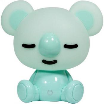 Lampada da tavolo LED Koala USB verde, luce naturale
