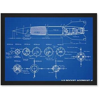 Military V‑2 Aggregat 4 Aerial Weapon Plan Art