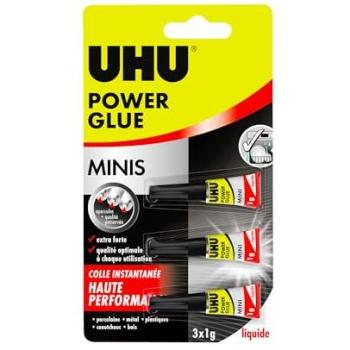 Colle Power Glue Mini – Instantanée & Puissante, 3 × 1 g