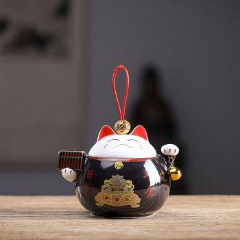 LUWU Lucky Cat Porcelain Tea Storage Canisters