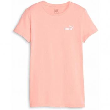 Puma Essential Women’s T-Shirt mit Stickerei, Rosa/Weiß – M