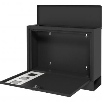HOMCOM Wall Mounted Mailbox, Weatherproof Post Box, Sleek Design with 2 Keys and Viewing Windows, Easy Installation