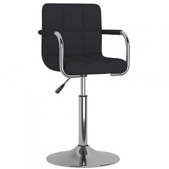 Taburete de cocina de tela negro Vidaxl