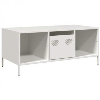 White Coffee Table 101.5x50x43.5 cm Cold-Rolled Steel