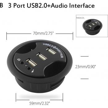 Centro de Montaje USB 3.0/2.0 con Lector de Tarjetas y Altavoces