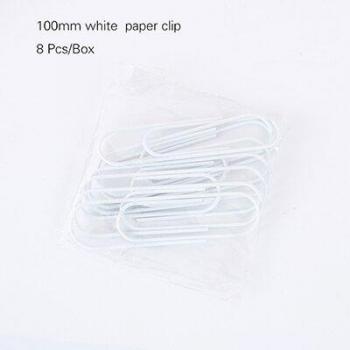 8pcs Sky Blue Metal Paper Clips 100mm for Office Use