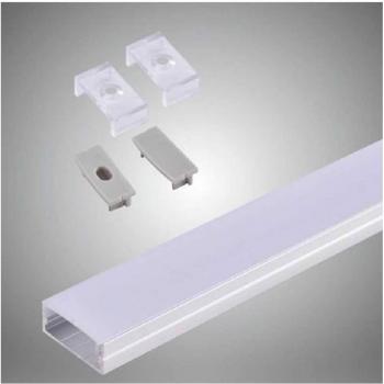 Aluminium 2 m slim avec revêtement opaque pour bande LED Strisce AL‑14