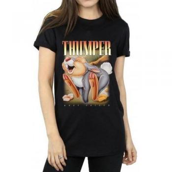 Bambi Thumper Montage Women's Cotton Boyfriend T-Shirt