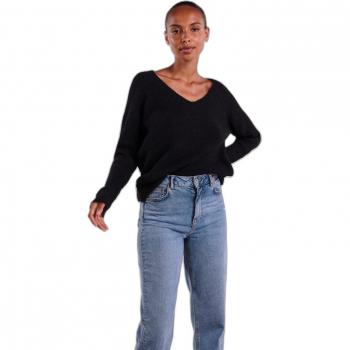 Pieces V-Ausschnitt-Pullover PCELLEN LS V-NECK KNIT NOOS BC mit Wolle