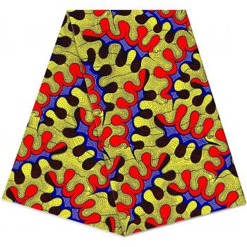 Ankara Printé Côte d'Afrique – Tissu 100 % Coton, 6 Yards