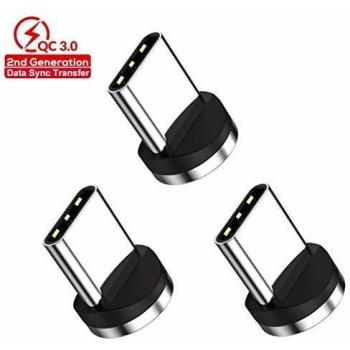 TOPK 2. Generation Typ C 3er Set Magnetisches USB-Ladekabel