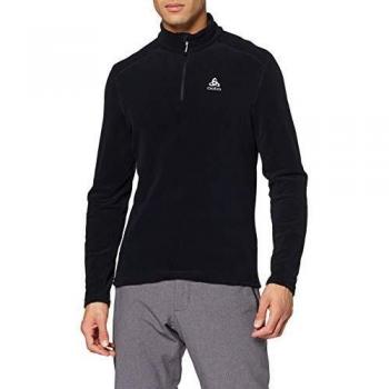 Odlo Herren-Heatlayer 1/2 Zip LE Tour Rollkragen M.rv Lg.arm He/Uni Schwarzer Lang
