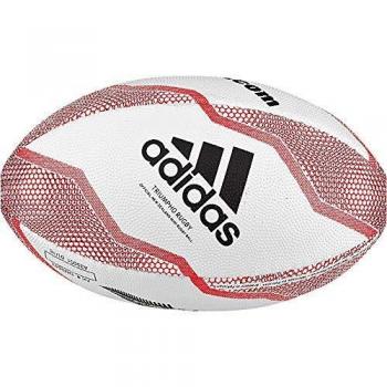 Adidas Jungen NZRU R B Mini Rugby Ball – 0 cm, Weiß/Schwarz mit Aktivrotem und Legendenlila