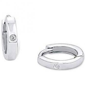 Pendientes de Plata 925 con Circonita para Damas Amor