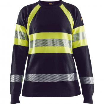 Blue Navy Flame‑Retardant Long Sleeve Shirt for Women – Blaklader Edition
