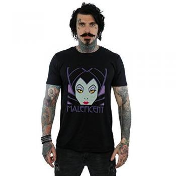 Disney Men's Maleficent Cropped Head T-Shirt S Black