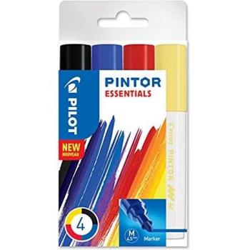 PILOT Pigmentmarker PINTOR, 4er Set, ESSENTIALS