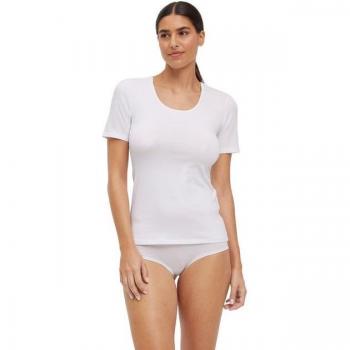 Falke 2-Pack T-Shirt Donna Bianco S Collo Rotondo Daily Comfort