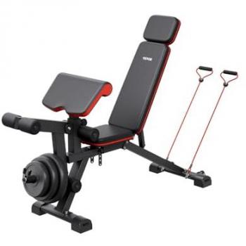 Vélo‑banc VEVOR FlexFit – Banc de musculation à ajustement 0–90 °, idéal pour sit‑ups
