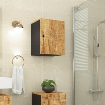 Armoire de Salle de Bain Murale en Bois Massif de Mangue 38x33x48 cm