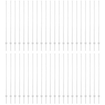 Galvanized Silver Steel Fence Posts, 44 Units, 200 cm Height‑Adjustable