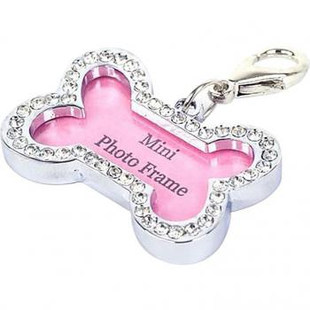 Tag d'identification durable pour animaux avec strass