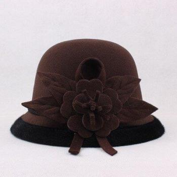 Peony Flower Woolen Bonnet